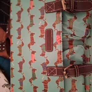 Chic Dachshund Print Crossbody Bag